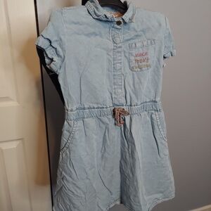 Girls Cat & Jack Denim Dress With Pockets Size Medium Girls